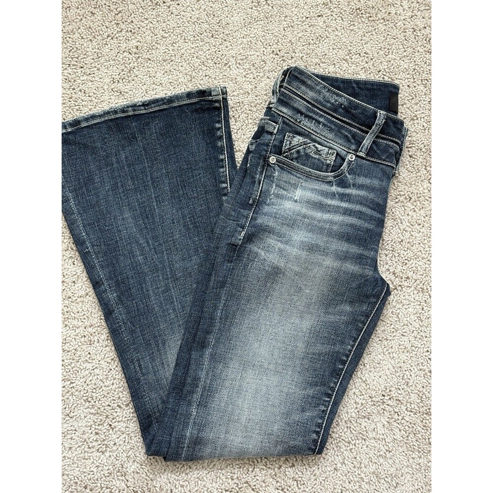 Buckle Black Fit No. 53 Women’s Mid-Rise Flare Stretch Jean Size 25X30 Retro